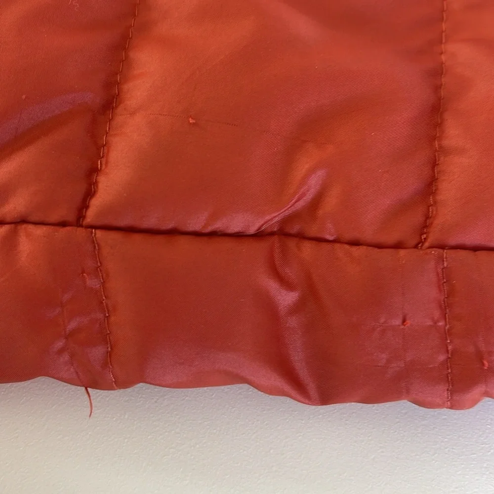 Columbia Down Youth Airspace Jacket in Dark Orange Front Pockets Size XS 6/7
